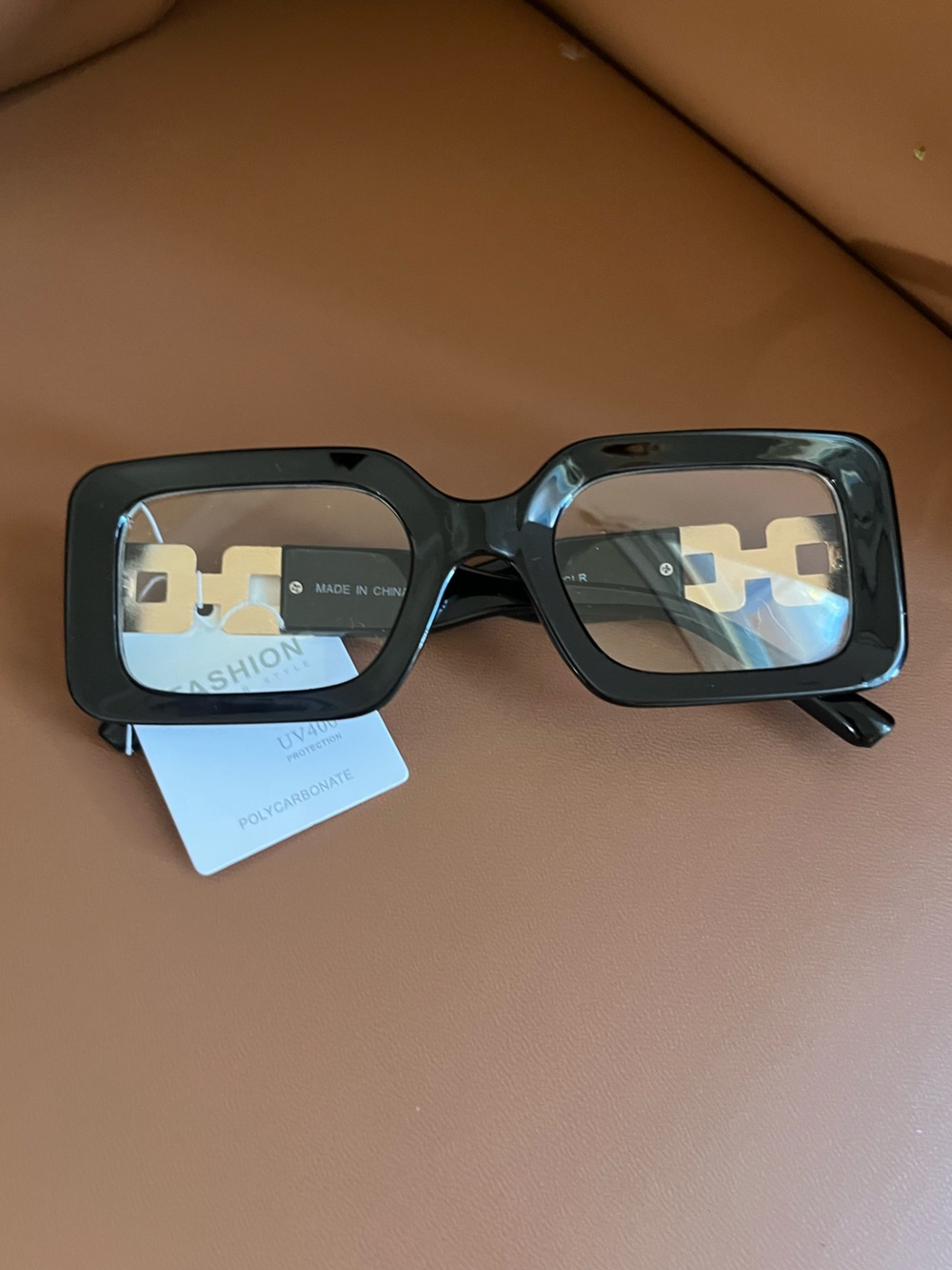 NWT Black Rectangular Fashion Eyeglasses - Unbranded - Picture 5 of 7